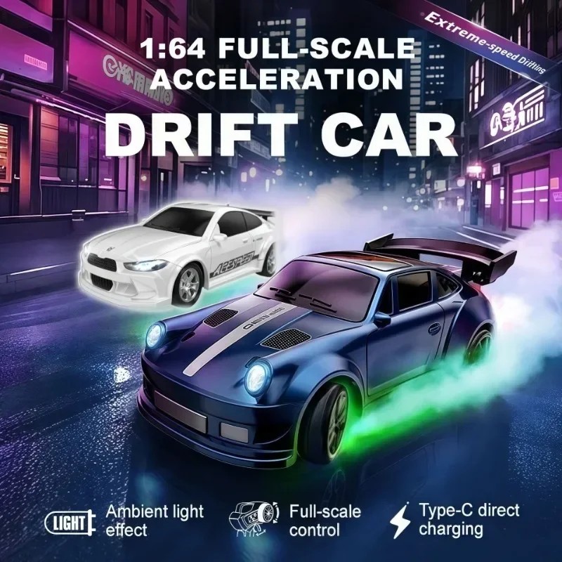 1/64 RC Car Desktop Remote Control Car Toy Stunt Remote Control Drift Car Rc Mini Racing 2.4g