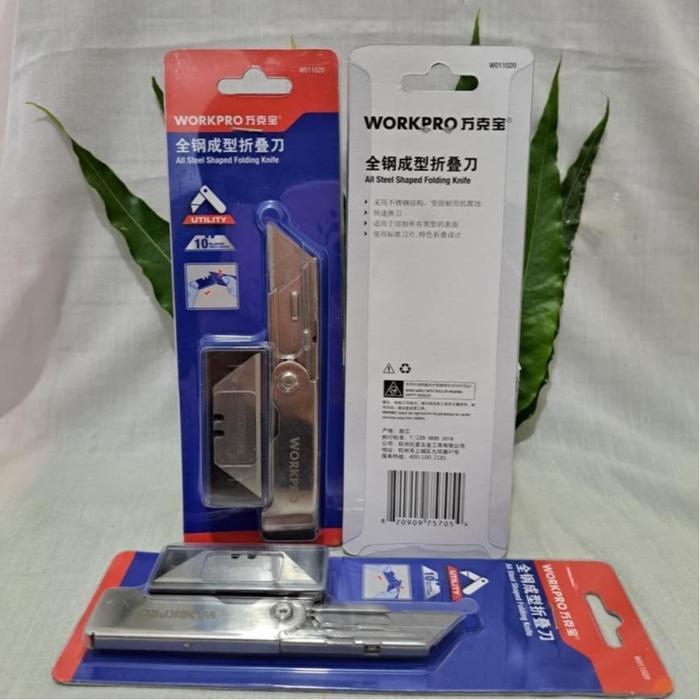 Workpro W011020 Pisau Mini Cutter Lipat Folding Knife Stainless Steel