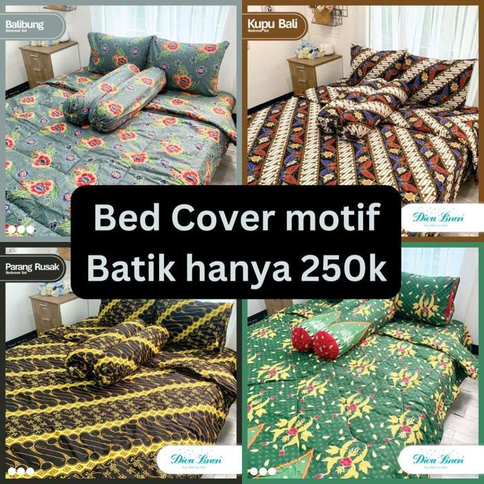 Diva Linen Bed Cover dan Sprei Tinggi 30cm MOTIF BATIK