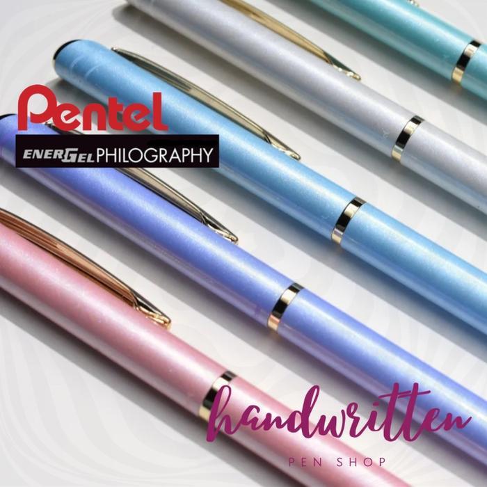 Stok Baru PENTEL EnerGel Philography Metal Gel Ballpoint Pen / Pulpen Gel
