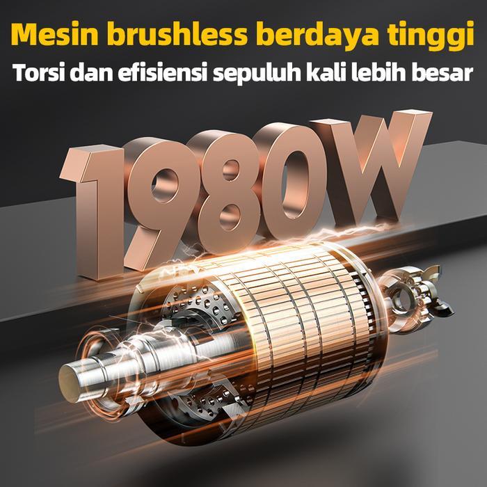 CODJAPER Mesin Chainsaw Cordless Gergaji Baterai Gergaji Rantai Elektrik Mini Gergaji Listrik senso