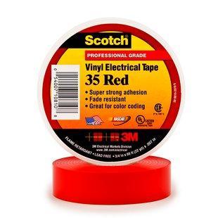 3M SCOTCH 35 VINYL ELECTRICAL TAPE - RED
