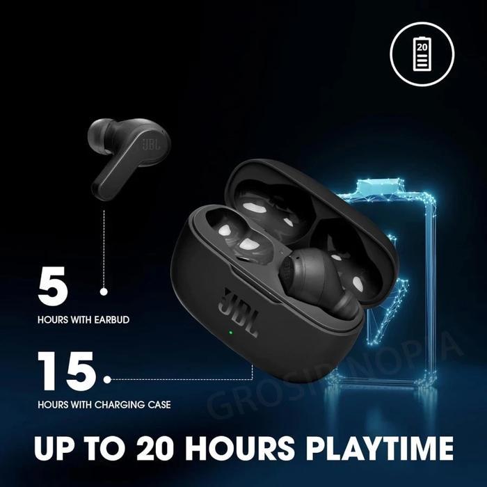 ORI JBL HEADSET BLUETOOTH JBL WAVE 200TWS TRUE WIRELESS BLUETOOTH HEADSET IN-EAR HEADPHONES