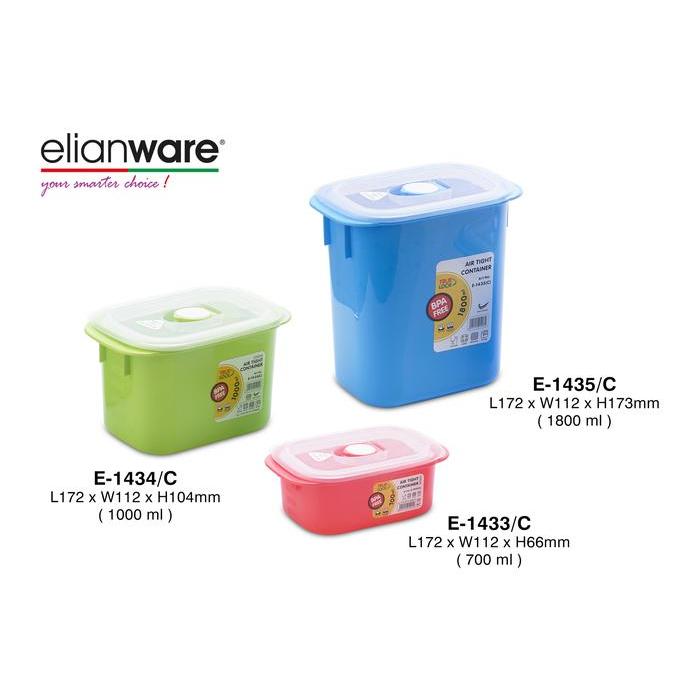 Stok Baru Elianware Airtight Container 1800 ml BPA Free