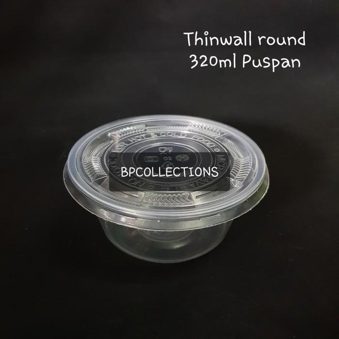 500 pcs THINWALL 320ML 400 450 ML MANGKOK PLASTIK PUSPAN GROSIR 1 DUS