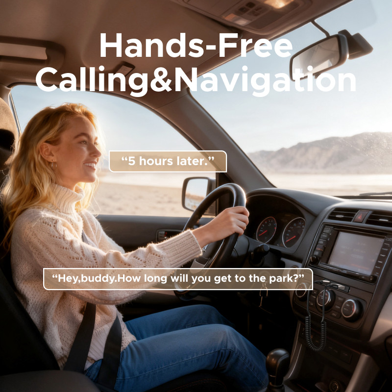 UGREEN Bluetooth 6.0 5.4 Handsfree Adapter Bluetooth 3.5mm AUX Music Navigation Streaming Microphone