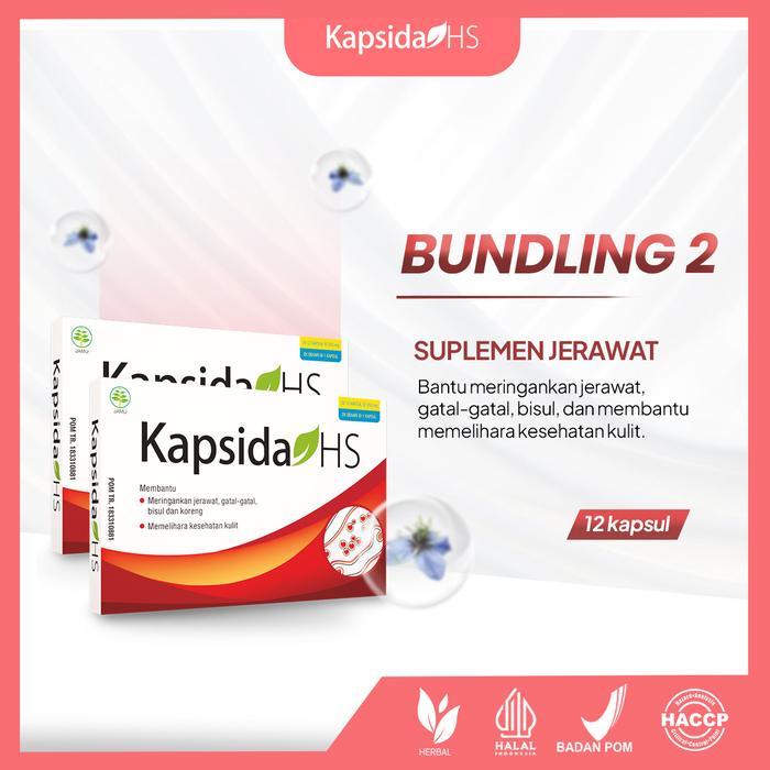 Kapsida HS Bundle 2 - Suplemen Herbal untuk Jerawat, Gatal-gatal dan Bisul