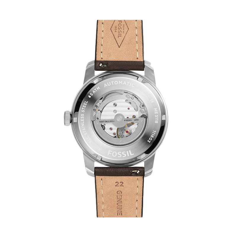 Fossil Pilot 54 Automatic ME3119 Jam Tangan Pria - Silver