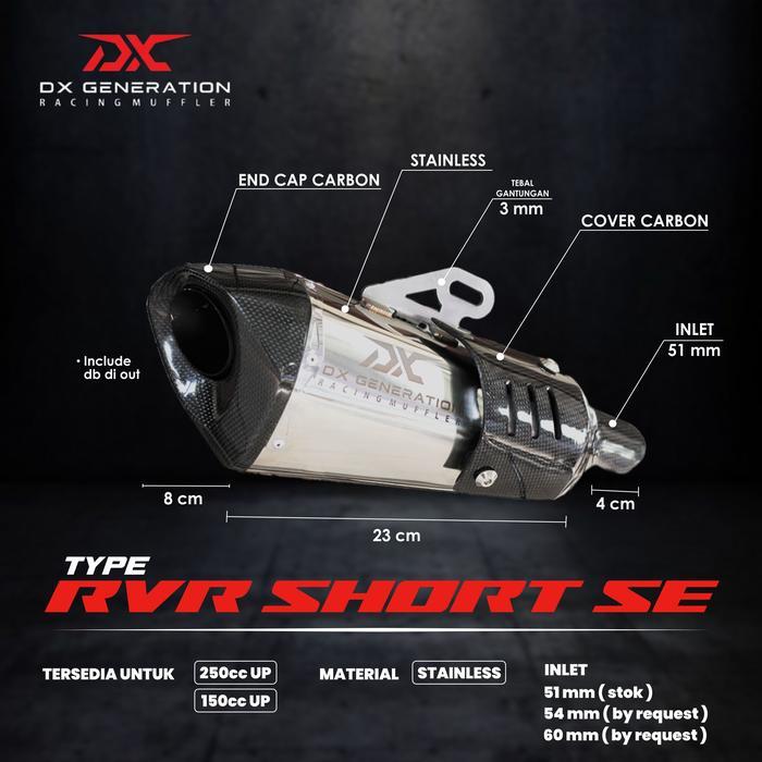 Knalpot Dx Rvr Short Special Edition Silincer Only Dx Generation Racing