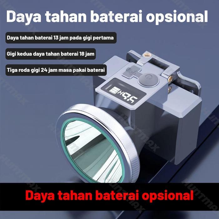 Huntmax L56 Senter Kepala Portable / Senter Waterproof 60W 800Lumen 8000Mah