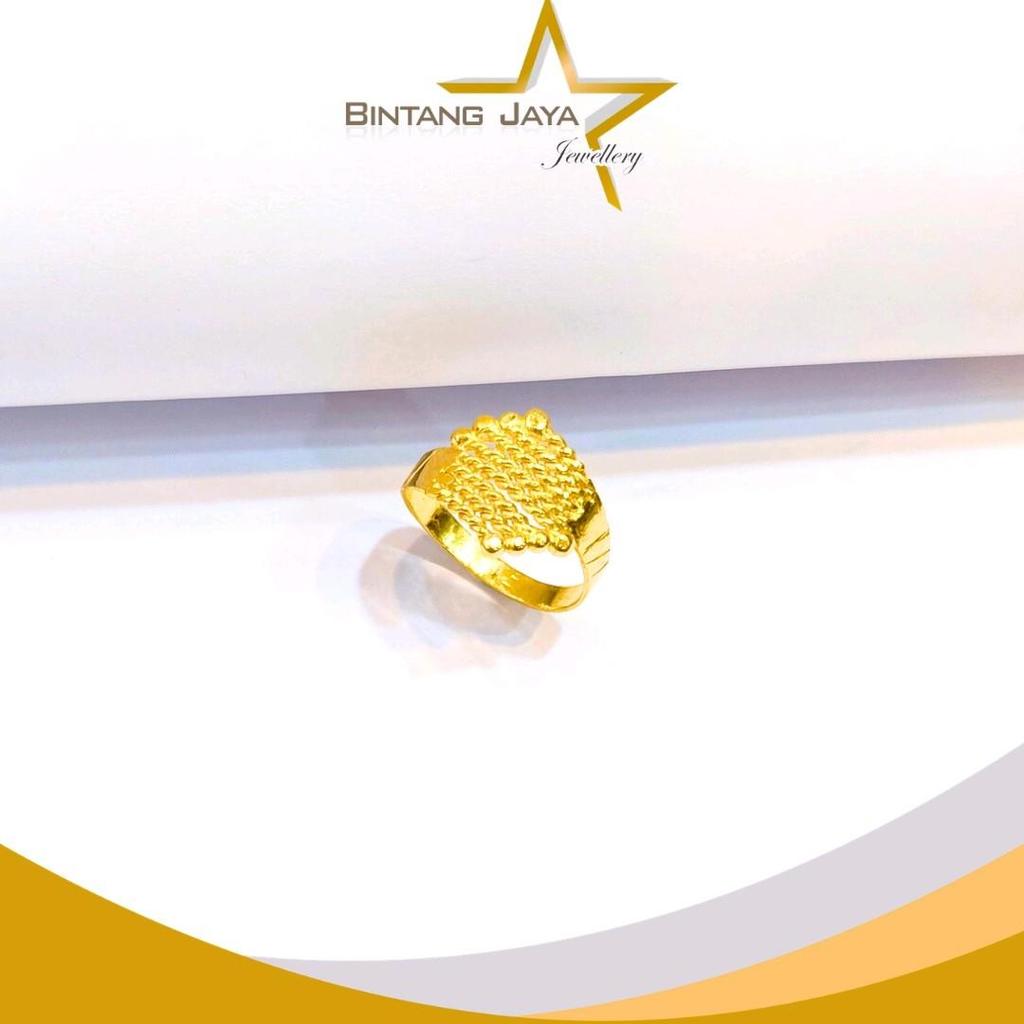Cincin Emas LM Kipas - Kadar LM99 - Berat 3,01gr - Size 8 (LJ)