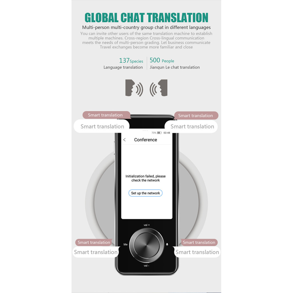 M9 Translator Device Supports 12 Offline 137 Languages Intelligent Translator Real-time Voice