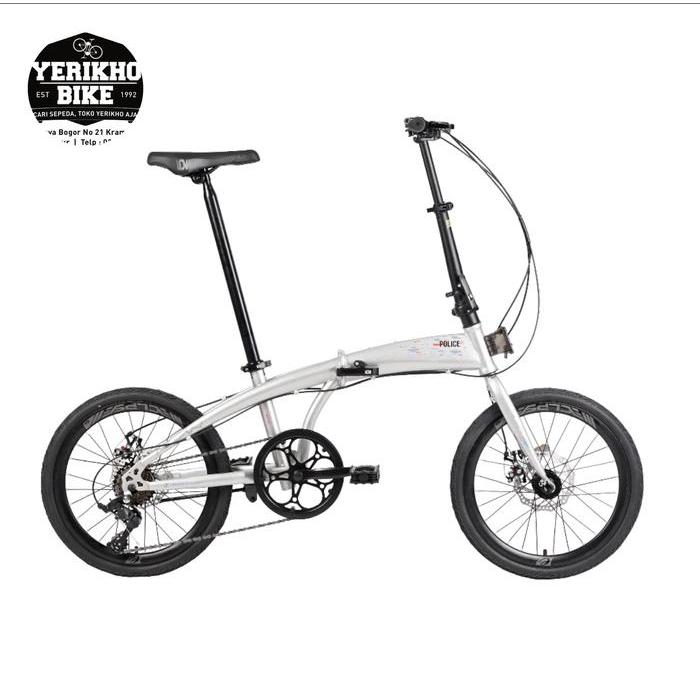 Sepeda Lipat Folding Bike 20 Element Police Milan Meteor 8 Speed Discbrake