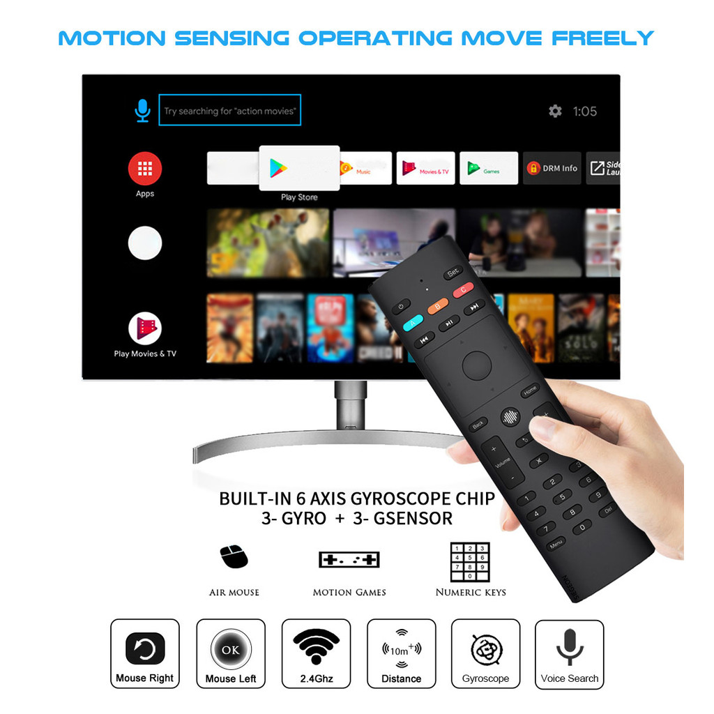 G40S Voice Remote Control Air Mouse Wireless Mini Kyeboard with IR Learning for Android TV Box PC