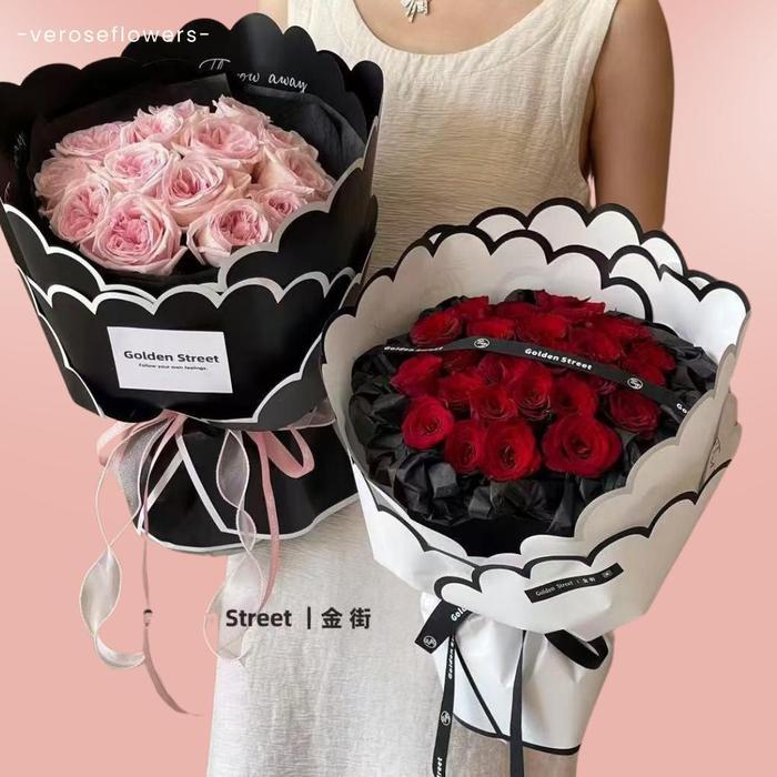 Flower Shape Kertas Bunga Cellophane Paper Grosir Wrapping Paper Kertas Buket Waterproof Premium