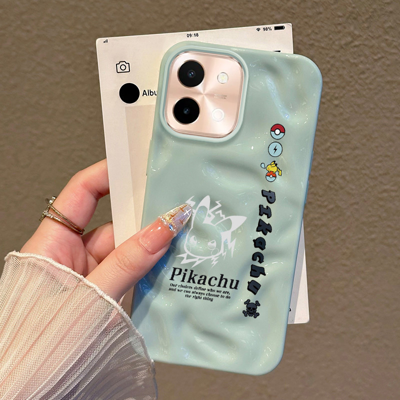Casing Hp Untuk VIVO Y28 2024 Case Casing HP Softcase Silikon ponsel Anti-sidik jari Pola meteorit j
