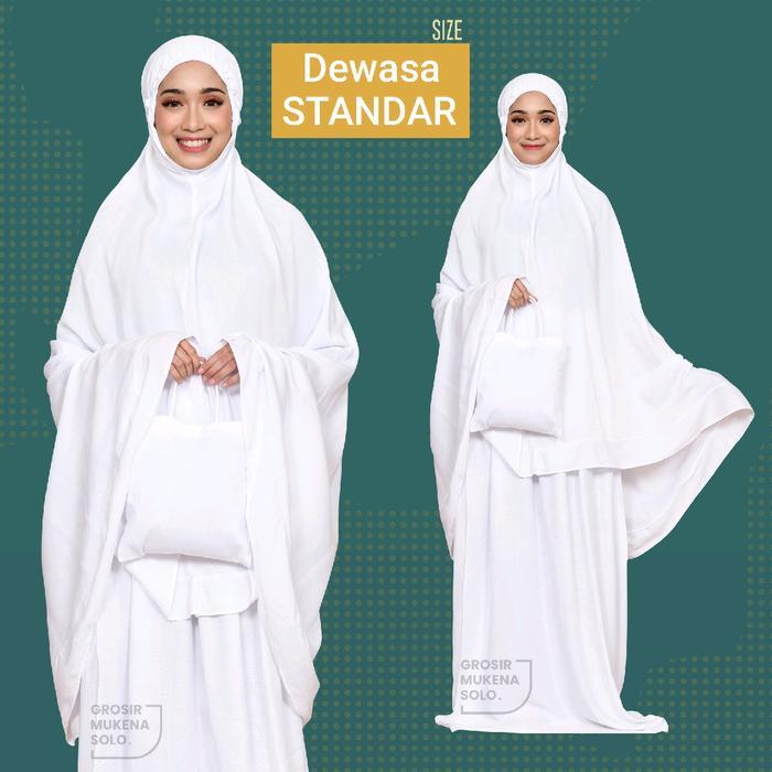 TERMURAH Mukena Putih Polos Santriwati Pondok Dingin Adem, Mukena Putih Stelan, atau Mukena Putih