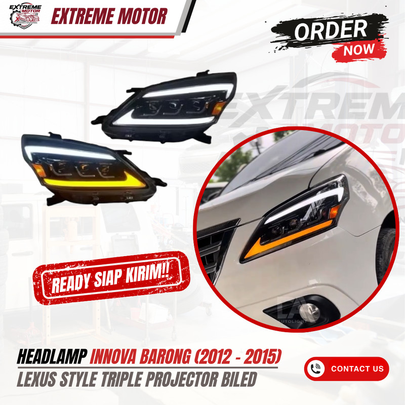 Headlamp innova 2012 Headlamp GRAND INNOVA 2012 Headlamp Innova Barong Lexus Style - EXTREME VARIASI