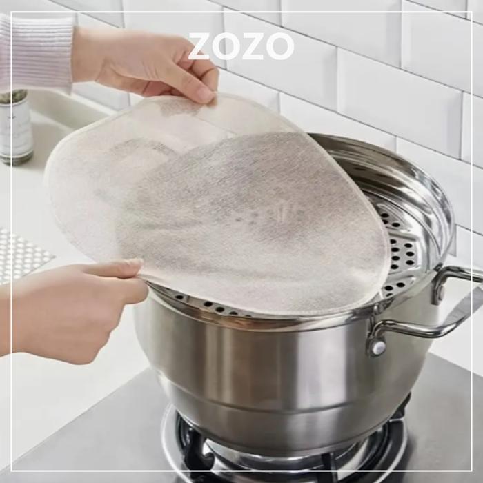 ZOZO Alas Kukus Tatakan Kukusan Dimsum Kain Katun Bulat Anti Lengket