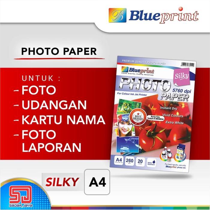 Blueprint Silky Photo Paper A4 260 gsm Kertas Foto Doff Matte Tebal