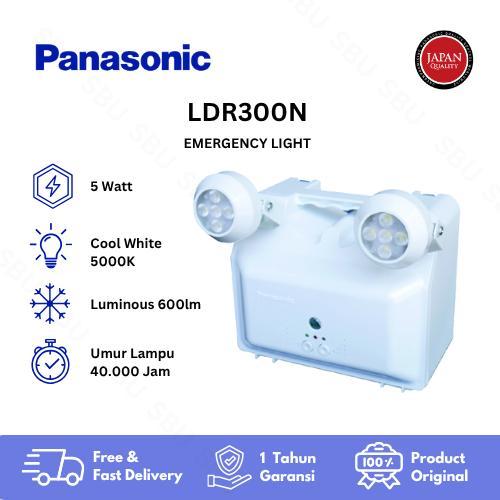 [] Panasonic LDR300N Lampu Darurat LED 5 Watt Cool White 5000K 600 lm Auto Cut-Off Charging Compact