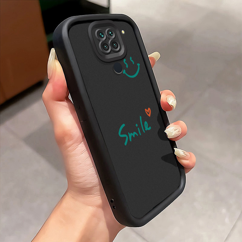 Casing Hp Xiaomi Redmi Note 9 Note 9s Note 9 Pro POCO M2 Pro Case Simple smile lucu Kasing silikon C