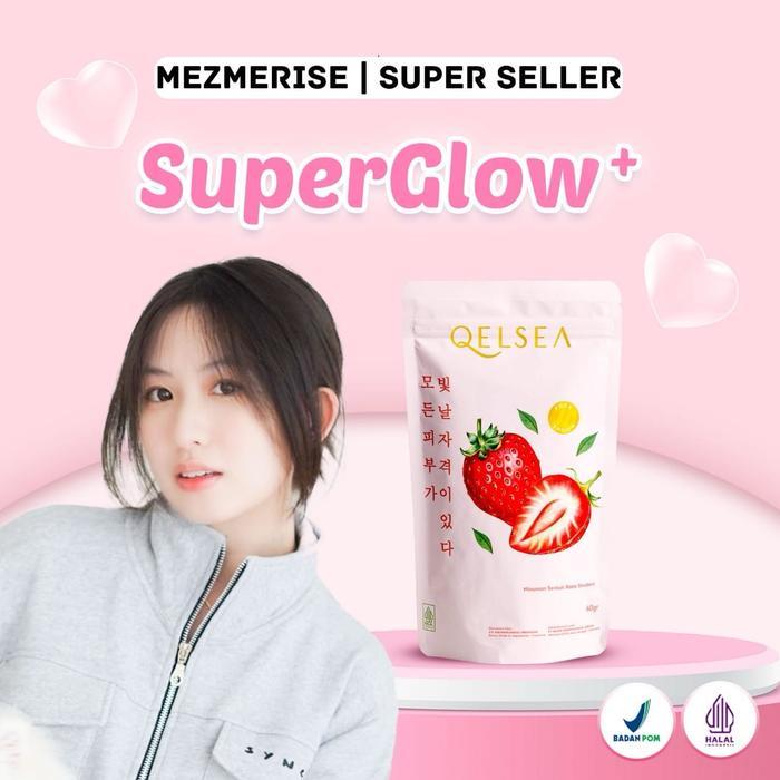 Qelsea Super Glow Collagen Drink Bpom Mencerahkan 5Pcs High Marine Collagen Pro-Glutathione Vitamin