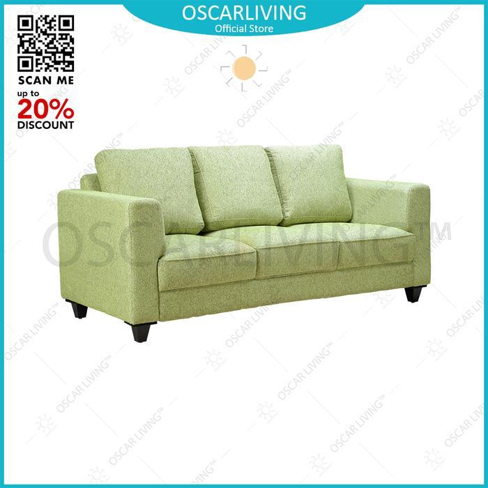 Sofa Tamu/Sofa Minimalis 3 Seater Velma Hijau - Khusus Jabodetabek