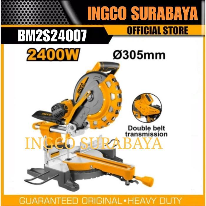 INGCO BM2S24007 SLIDING MITRE SAW 12" MESIN MITER SAW POTONG ALUMINIUM