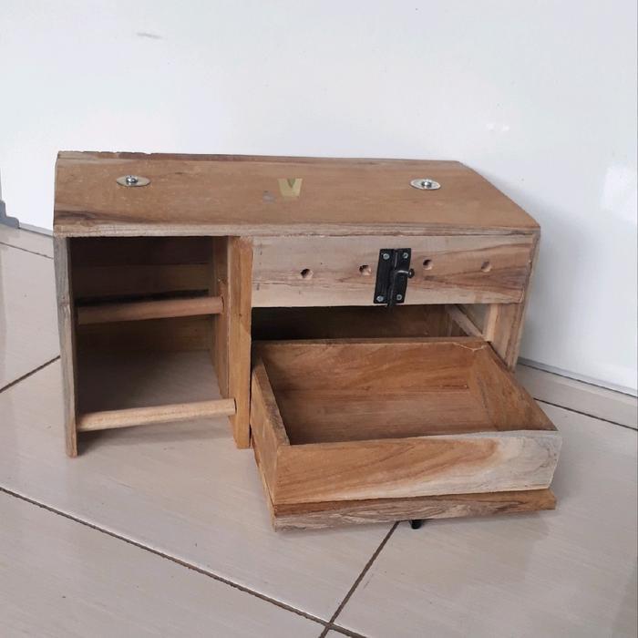 Ready Glodok Love Bird Laci Gantung Kayu Jati Berkualitas