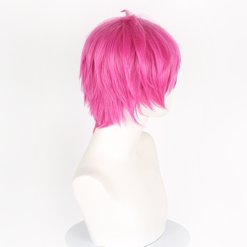Saiki Kusuo Cosplay Wig Anime The Disastrous Life Of Saiki K Cosplay Pink Hair Heat Resistant