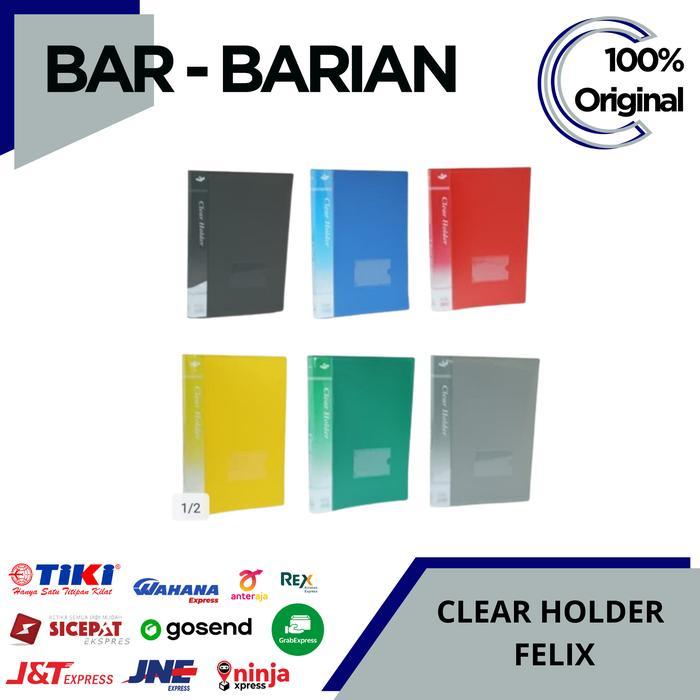 CLEAR HOLDER FELIX 40 LEMBAR FOLIO FOLER ONE / MAP DOKUMEN PLASTIK