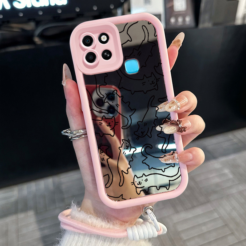 Casing Hp untuk Infinix Smart 6 Case Casing HP Softcase ponsel silikon Kasing lembut anti Cermin tal