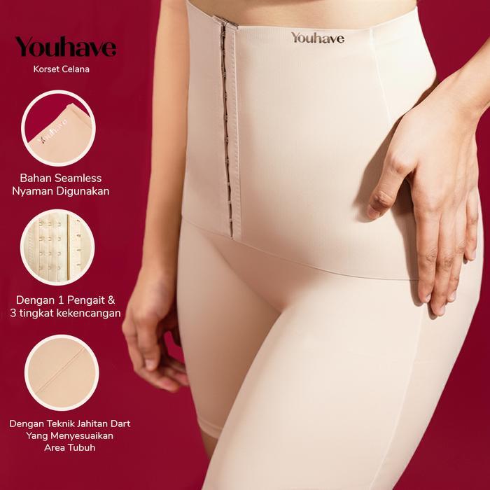 Youhave Korset Celana Wanita Seamless Bahan Premium Ant-Waist Boyshort Celana Korset Nyaman &