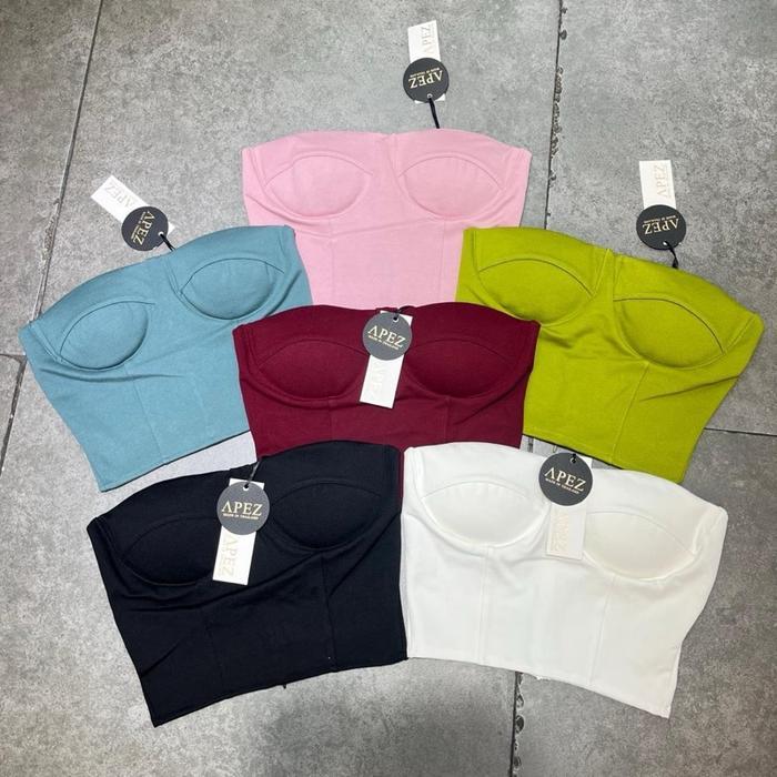 CROP VB KEMBEN BUSTIER WANITA FASHION IMPORT