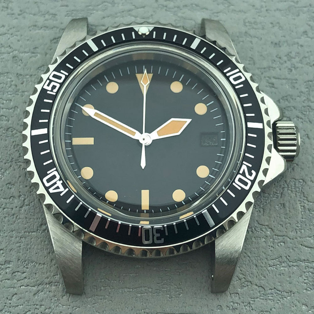 40Mm Watch Case 316L Stainless Steel Sapphire Case Nylon Strap Suitable For Nh35 Movement