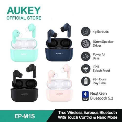 TWS Wireless Earphone IPX5 4G Aukey EP-M1S Earbuds Bluetooth