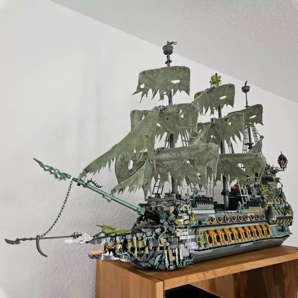Ideas The Flying Dutchman Pirate Ship Building Blocks Medieval Ghost Ship Model Bricks Model Toys