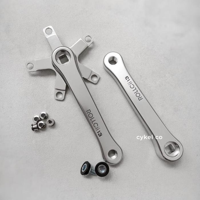 Rollcii 13 Crankset Polished Silver Bcd 130 Crank Arm 165 170Mm