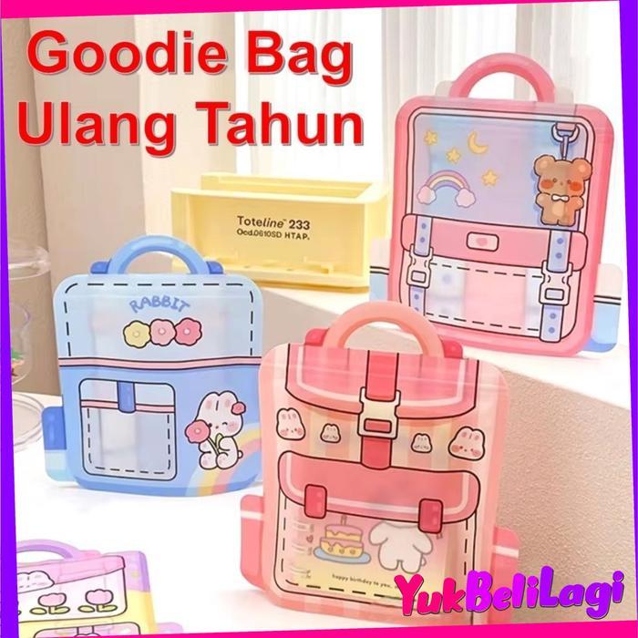 COD (YBL) Goodie Bag Plastik Kecil / Mini Standing Pouch 2D Ulang Tahun Anak Motif Kartun Plastik