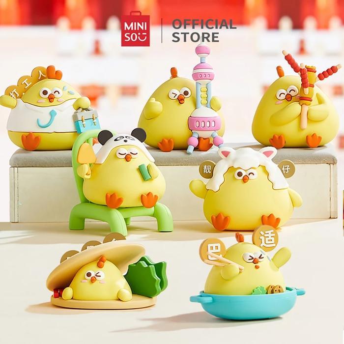 [NEW] Miniso Dundun City Series Surprise Box Figure Kotak Buta Surprise Box Figure Blind Box Ornamen