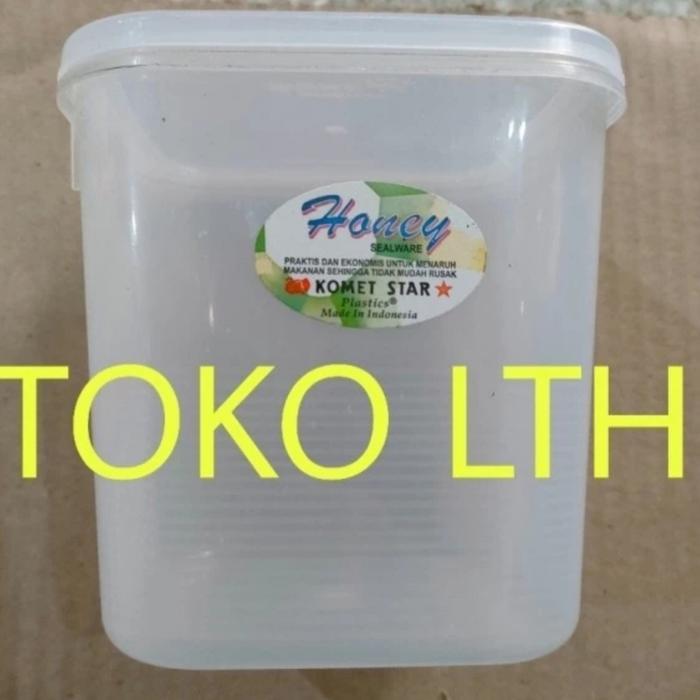 TOPLES HONEY 1.5 KG KOMET PLASTIK KOTAK SEGI WADAH GULA KUE SEALWARE