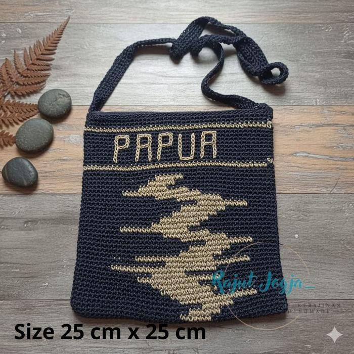 Tas Papua , Tas Rajut , Noken Papua, Tas Selempang, Tas Selempang Papua, Tas Untuk Oleh Oleh, Tas