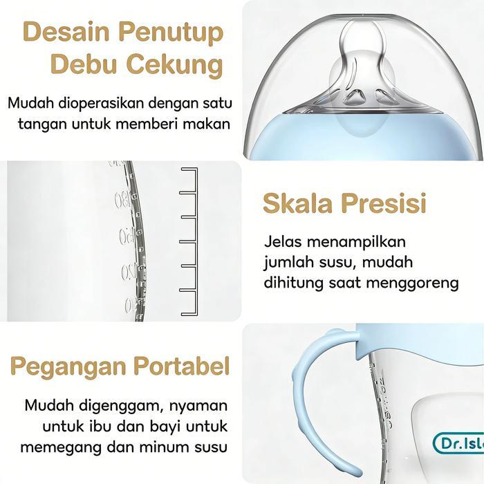 Dr.Isla Botol Susu Bayi Wideneck Anti Tersedak Bayi Baru Lahir Botol Susu Botol Anti-Kolik 0-6 Bulan