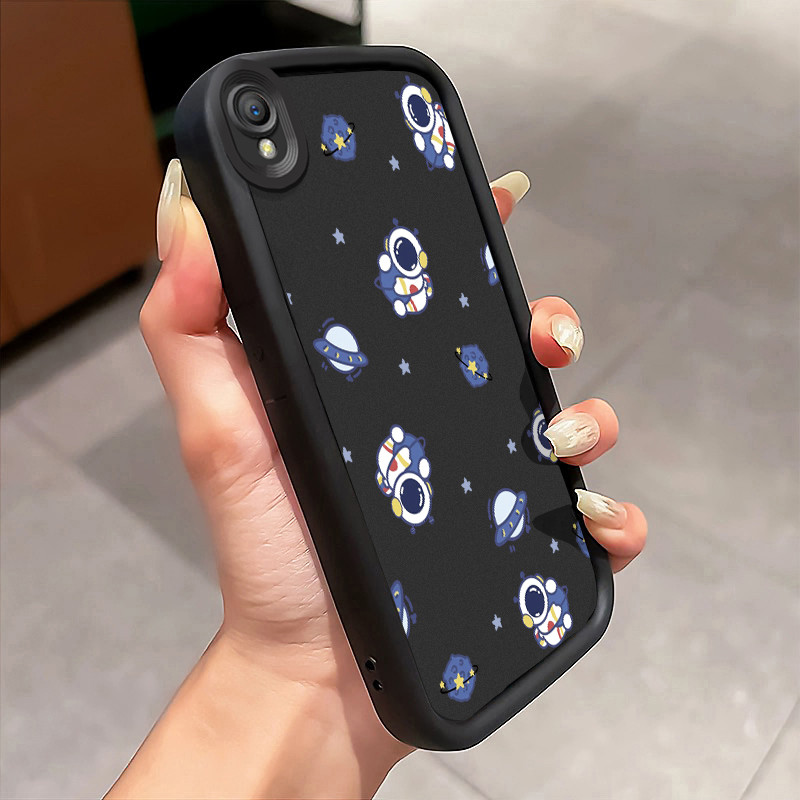 Casing Hp OPPO A37 A37F Case Casing Memotong astronot pola Kasus tangga mata langit HP Kasing Siliko