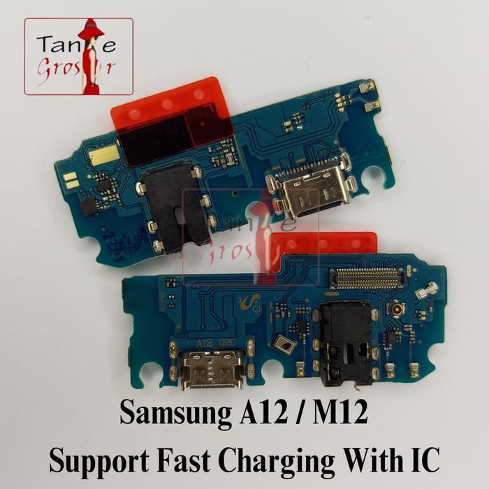 KONEKTOR CAS SAMSUNG A12 / M12 FLEXIBLE PAPAN CAS CHARGER CHARGING BOARD ORI