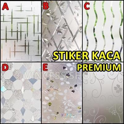Stiker kaca jendela pintu motif premium kaca film sunblast