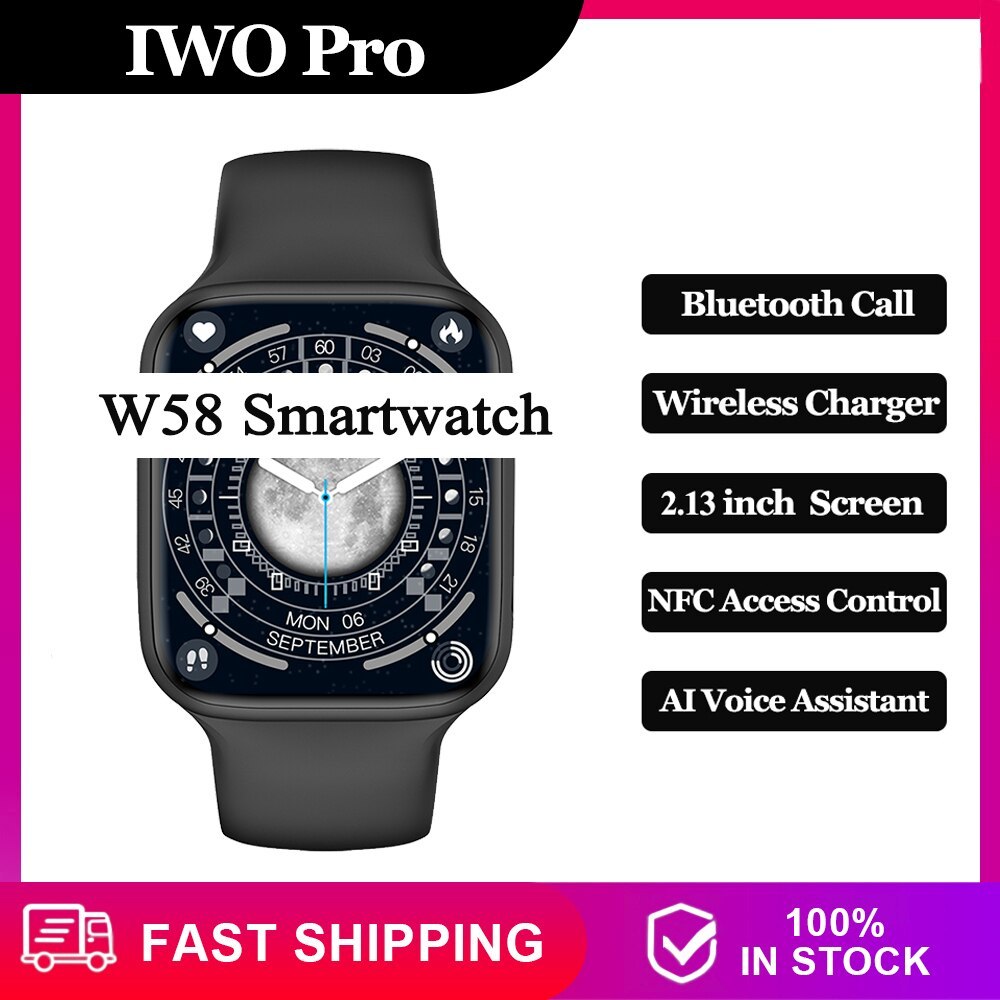 New W58 Smart Watch Men NFC Sports Health Monitor Bluetooth Call Women IP68 Waterproof Smartwatch wi