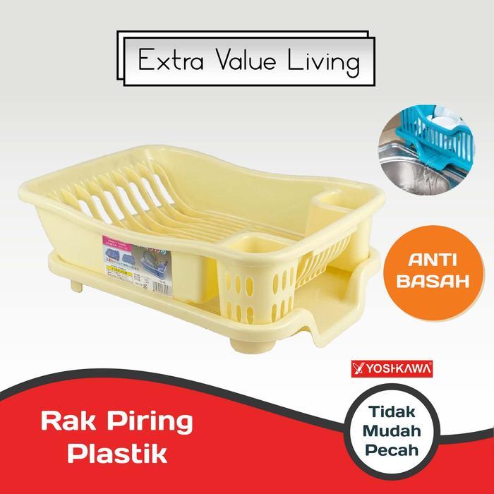 YOSHIKAWA Rak Piring Plastik EVL-RP-08-KUNING