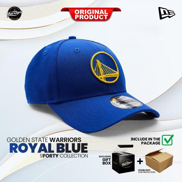 Ready Topi New Era Original NBA Golden State Warriors 9FORTY warna Biru FREE GIFT BOX